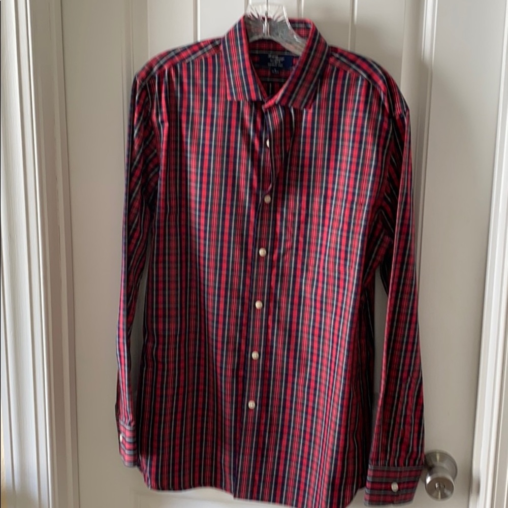 JCrew Plaid wrinkle free dress shirt